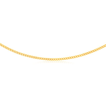 9ct Yellow Solid Gold Curb "Colt" Chain