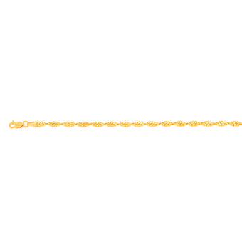 9ct Yellow Gold Copper Filled Singapore Bracelet