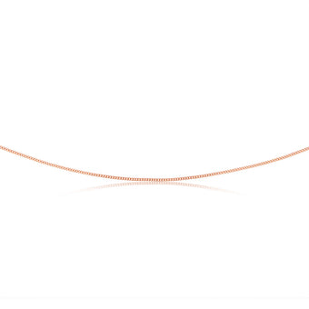 9ct Rose Solid Gold 40 Gauge Curb 56cm Chain