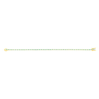 Luminesce Lab Grown 9ct Yellow Gold 0.65 Carat Diamonds + Created Emerald Bracelet