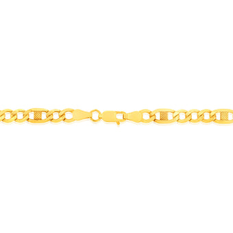 9ct Silverfilled Figaro 120Gauge Chain 55cm