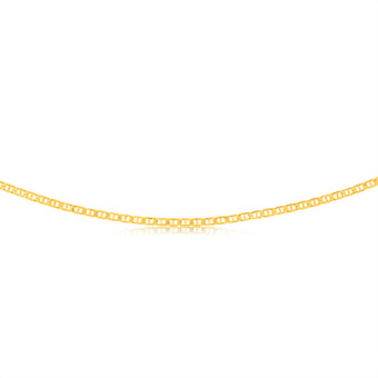 9ct Yellow Gold Silverfilled Anchor 80 Gauge 55cm Chain
