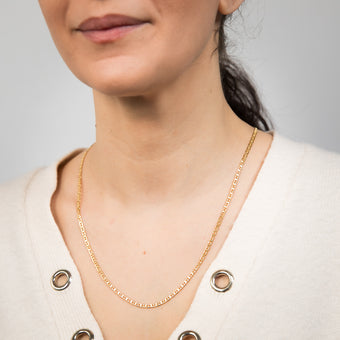 9ct Yellow Gold Silverfilled Anchor 80 Gauge 55cm Chain