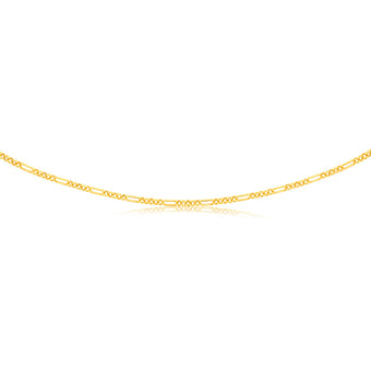 9ct Yellow Gold Silverfilled Fancy 45cm Chain