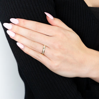 9ct Yellow Gold 1/4 Carat Diamond Ring