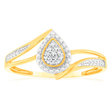 Load image into Gallery viewer, 9ct Charming Yellow Gold Diamond Ring