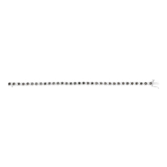 0.95 Carat Black Diamond Bracelet in Sterling Silver