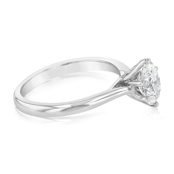 Luminesce Lab Grown 14ct White Gold 1 Carat Solitaire Engagement Ring