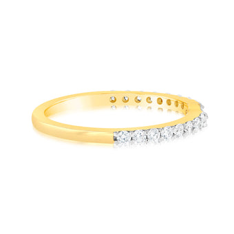 Luminesce Lab Grown 1/3 Carat Diamond Eternity Curve in 18ct Yellow Gold
