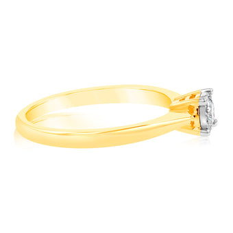 Luminesce Lab Grown Diamond Engagement Ring in 9ct Yellow Gold