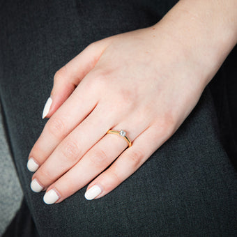 Luminesce Lab Grown Diamond 4 Claw Ring In 9ct Yellow Gold