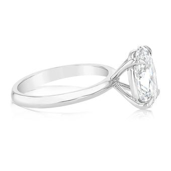 Luminesce Lab Grown Certified 3 Carat Diamond Oval Solitaire Engagement Ring in 18ct White Gold