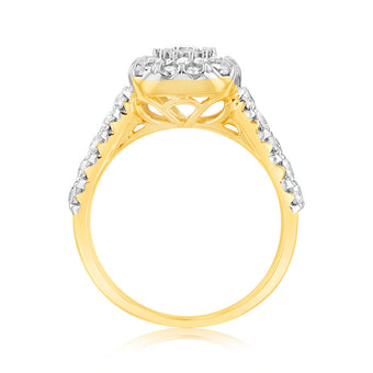 Luminesce Lab Grown 1 Carat Diamond Ring in 9ct Yellow Gold