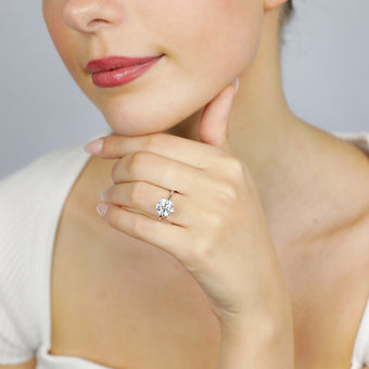 Luminesce Lab Grown 3 Carat Certified Engagement Ring in 18ct White Gold