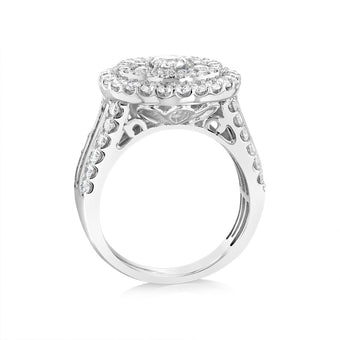 Luminesce Lab Grown 10ct White Gold Ring in 3 Carat Diamond