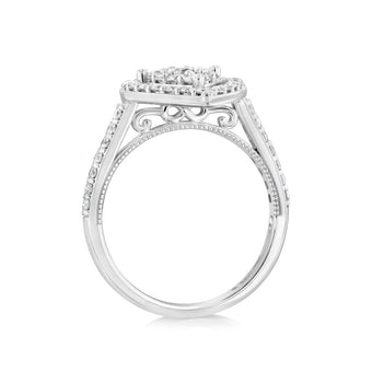 Luminesce Lab Grown 9ct White Gold 1.2 Carat Pear Shaped Bridal Set