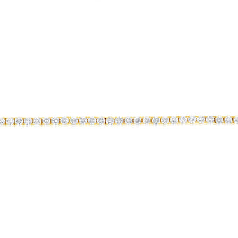 Luminesce Lab Grown 4 Carat Diamond Tennis Bracelet in 9ct Yellow Gold
