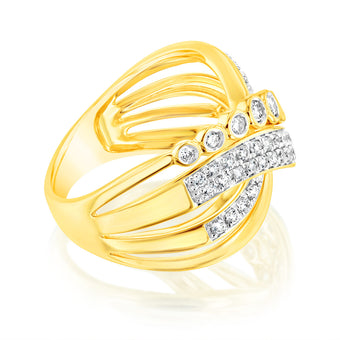 Luminesce Lab Grown 0.65 Carat Diamond Ring in 9ct Yellow Gold