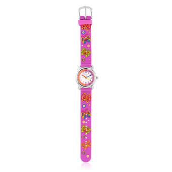 ECC Pink Butterfly Watch