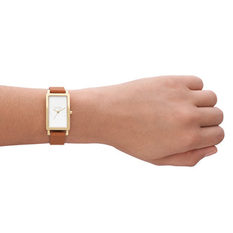 Skagen SKW3097 Hagen Brown Leather Ladies Watch