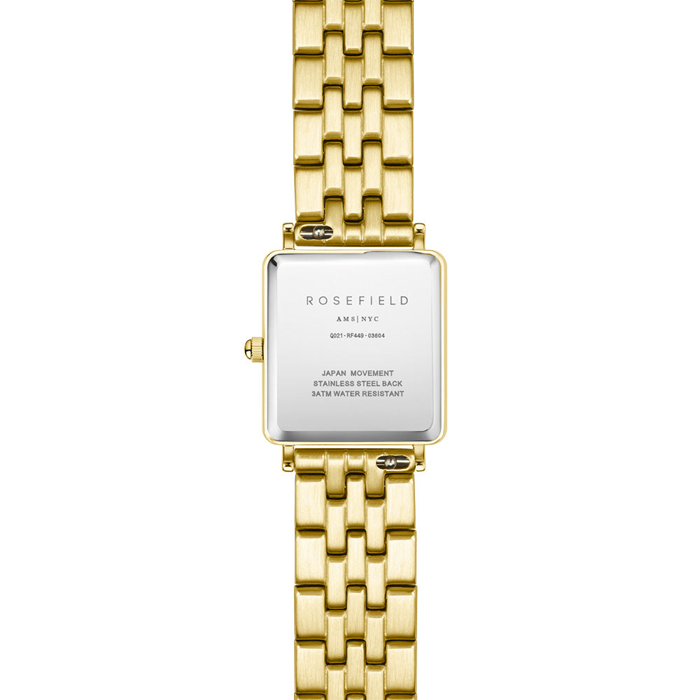 Rosefield QMWSG-Q021 Mini Boxy Gold Tone Ladies Watch