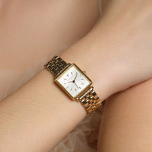 Load image into Gallery viewer, Rosefield QMWSG-Q021 Mini Boxy Gold Tone Ladies Watch