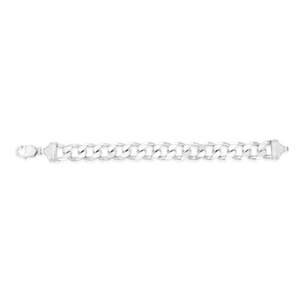 Sterling Silver Curb 400 Gauge 21cm Bracelet