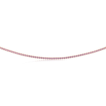 Sterling Silver Rose Gold Plated Fancy 40cm Choker Chain