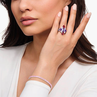 Thomas Sabo Sterling Silver Heritage Synthetic Amethyst Cocktail Ring