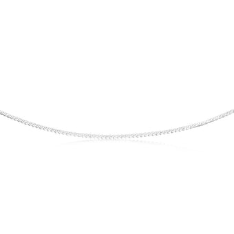 Sterling Silver Serpentine 80 Gauge 45cm Chain