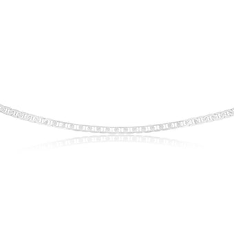 Sterling Silver Flat 80 Gauge Anchor 55cm Chain
