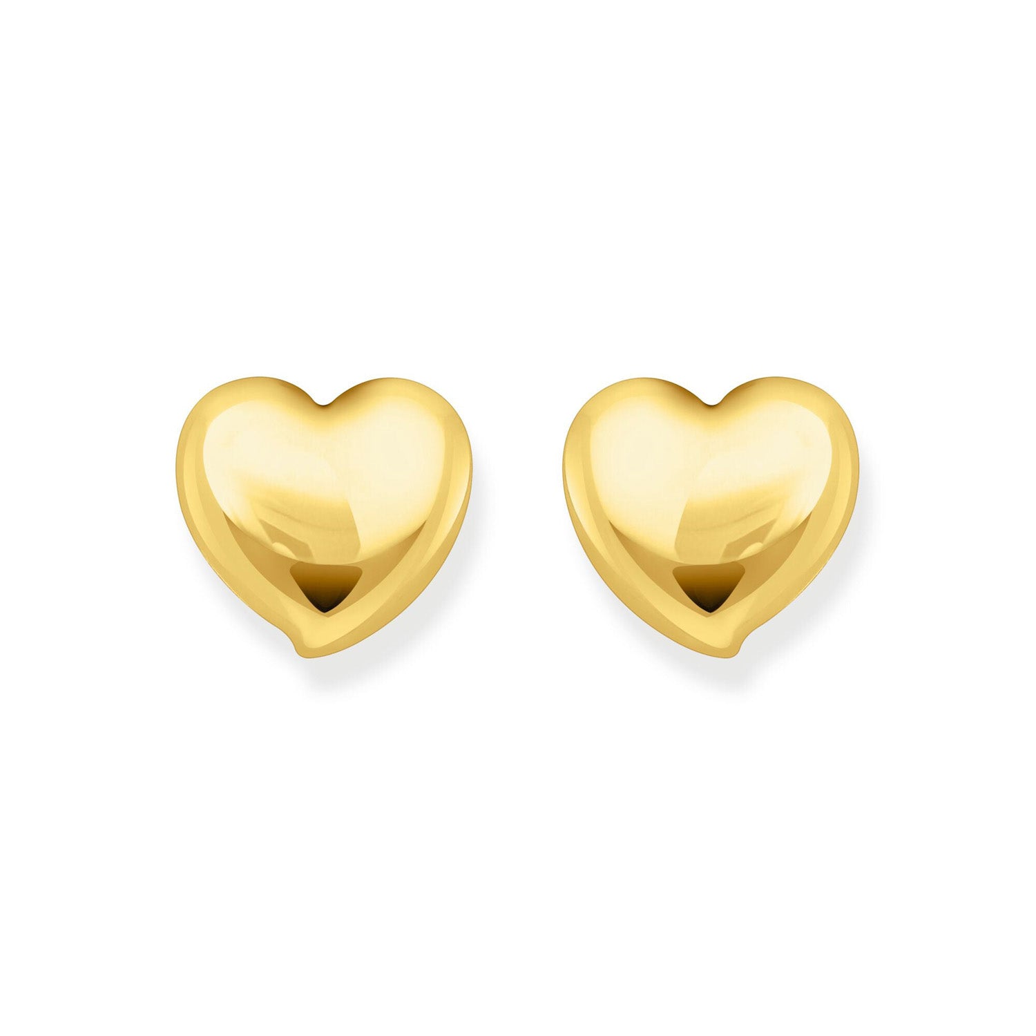 Thomas Sabo Gold Plated Sterling Silver Bold Heart Stud Earrings