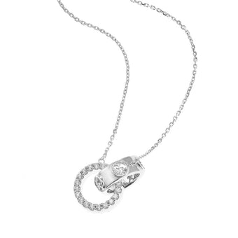Michael Kors Sterling Silver Premium Interlocking Circle Pendant with Chain