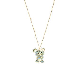 Guess Gold-Plated Stainless-Steel Teddy Bear Pendant On 30" Chain