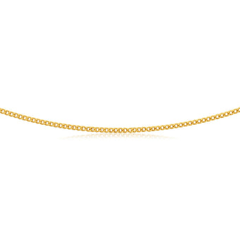 9ct Yellow Gold 60 Gauge Curb 45cm Chain
