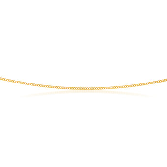 9ct Yellow Solid Gold Curb Chain 50cm 30 Gauge