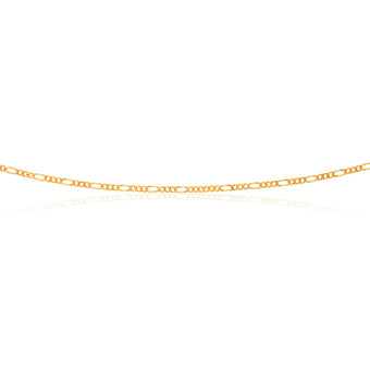 9ct Yellow Solid Gold Figaro 1:3 70cm Chain 40Gauge