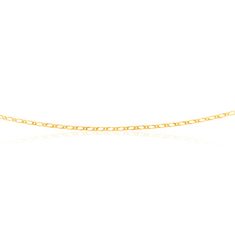 9ct Yellow Solid Gold 40Gauge Figaro 55cm 1:1 Chain