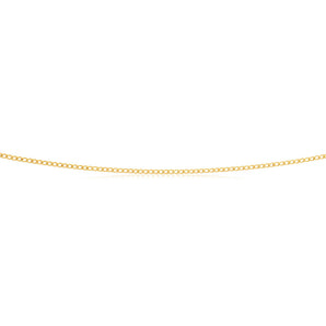 9ct Yellow Gold 40 Gauge Curb 50cm Chain
