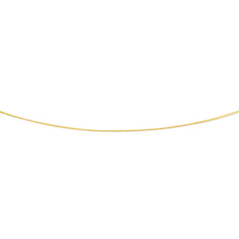 9ct Yellow Gold Box 45cm Chain with Extender
