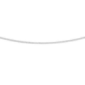 9ct White Gold Silver Filled 50 Gauge 45cm Curb Chain