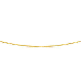 9ct Yellow Gold Silver Filled Extend 45cm Curb Chain 40 Gauge