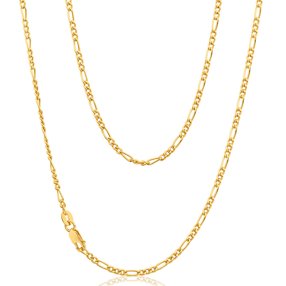9ct Yellow Gold Silver Filled 45cm Figaro Chain 60 Gauge – Grahams