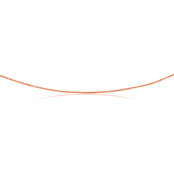 9ct Rose Gold Wheat link Extender 47cm Chain 30gauge