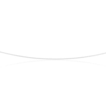9ct White Solid Gold 31 Gauge Curb 51cm Chain