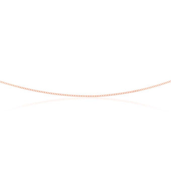 9ct Rose Solid Gold 31 Gauge Curb 41cm Chain