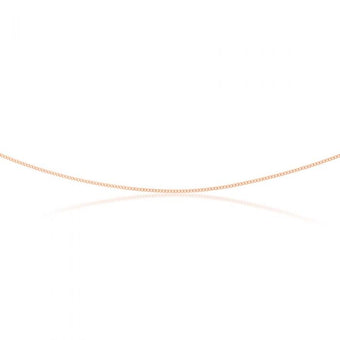 9ct Rose Solid Gold 31 Gauge Curb 46cm Chain