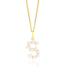 Load image into Gallery viewer, 9ct Yellow Gold Fresh Water Pearl Mini Initial &quot;S&quot; Pendant