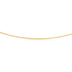 9ct Yellow Gold Silver Filled 45cm Curb Chain 30 gauge