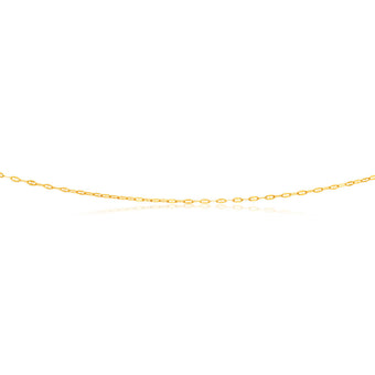 9ct Yellow Gold Silver Filled Coffee Grain Fancy 45cm Chain